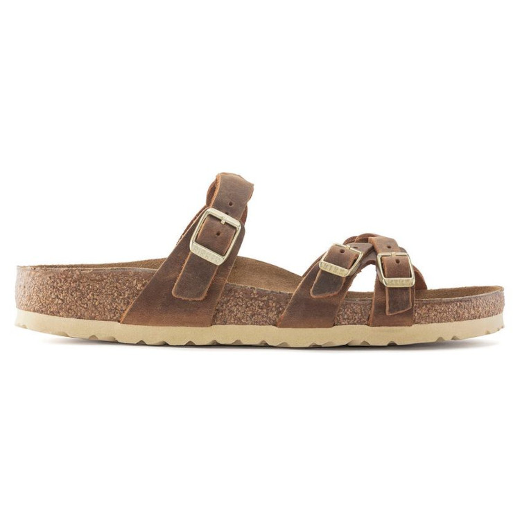 Birkenstock Franca Braided Oiled Leath | Cognac | Reg Width - Women's (1024052) - Image 4
